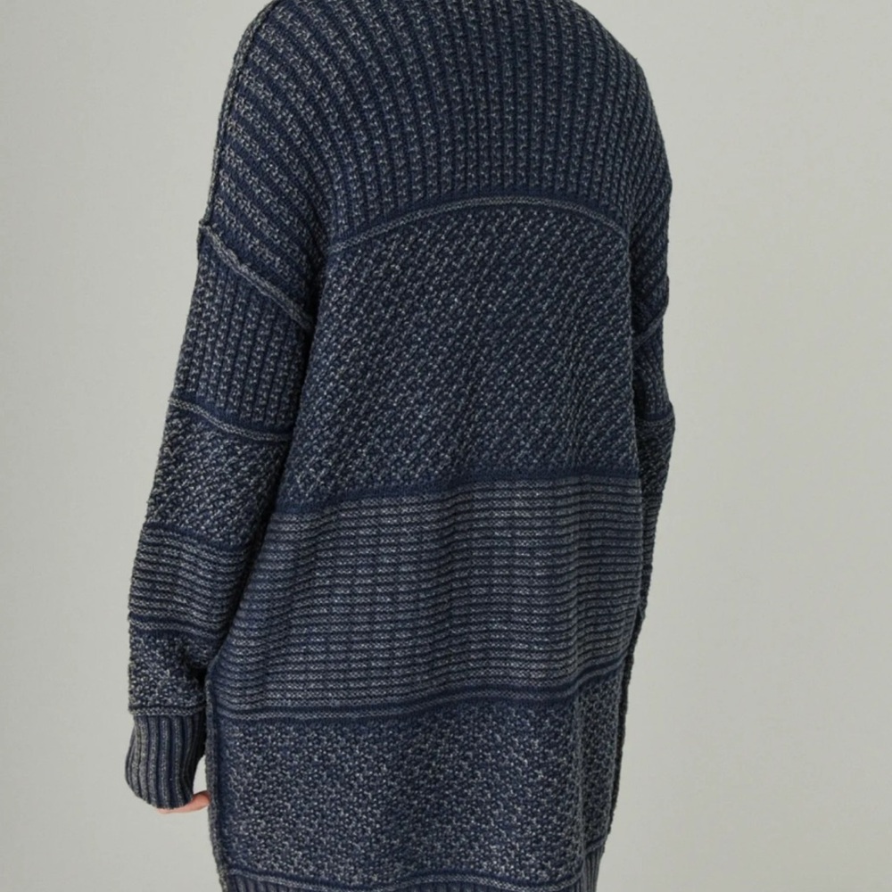 Lucky Brand Blue Oversized Knit Cardigan - Picture 4 of 16
